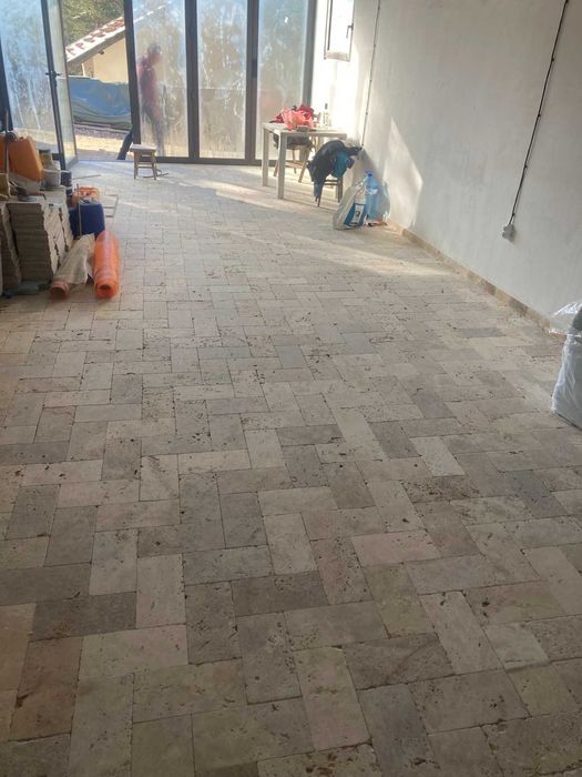 Травертин 3 см - 24 Евро кв.м с ДДС. 40х20 и 20/20 за външна настилка