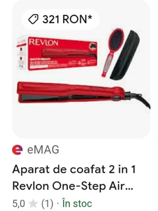 Placa de îndreptat părul marca  revlon noua