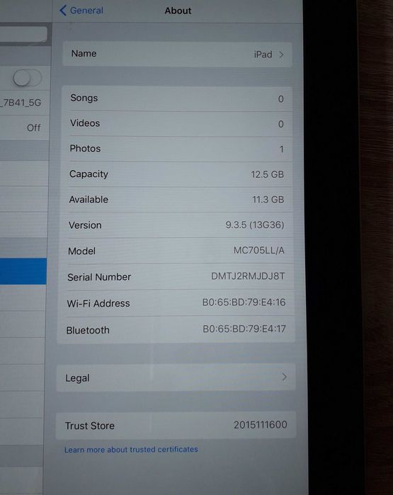 Американски таблет Apple iPad 3 А1416 Wi-Fi 9.7" 16GB