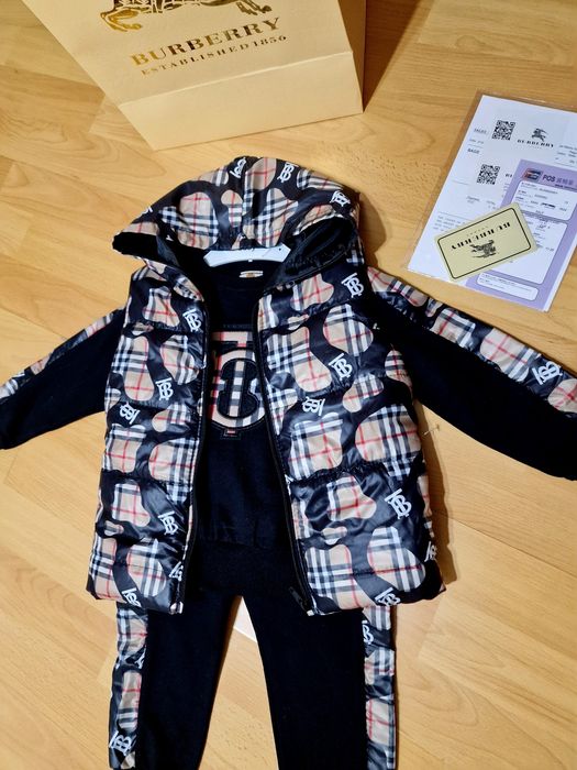 Compleuri 3 piese copii,model Burbbery, varsta 2-7ani