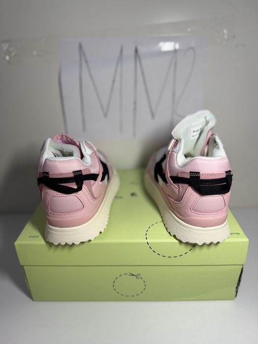 Adidasi off white  SPONGE pink leather high top