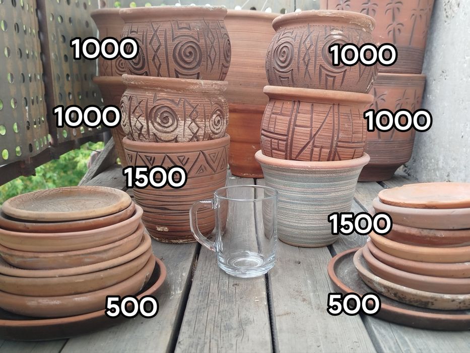 цветочные глиняные горшки