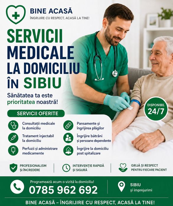 Servicii medicale la domiciliu Sibiu