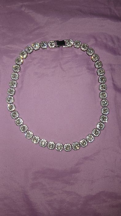 Lanț de argint cu diamante Cartier