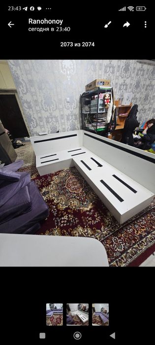 Мягкий уголок каркас отдельно снимается матрас