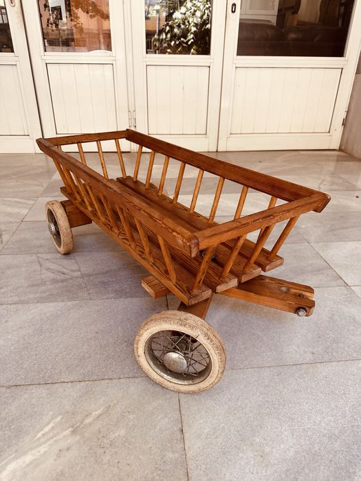 Декоративна дървена градинска количка / каручка от масив – Rustic Country