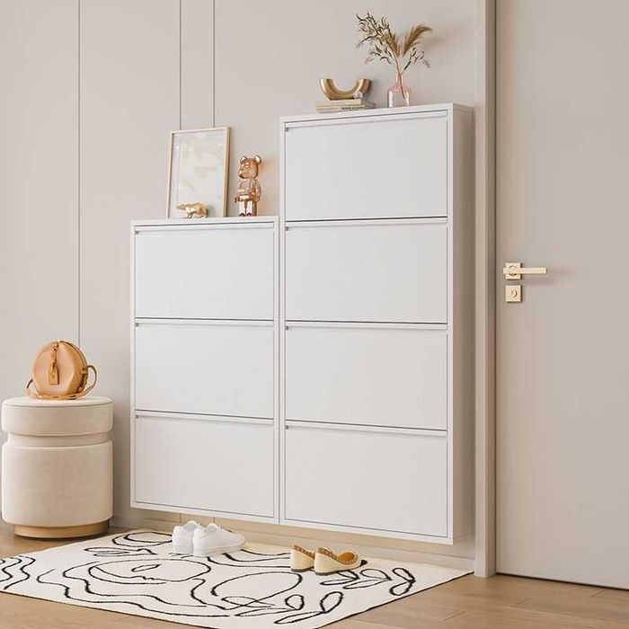 Металлический шкаф для обуви, глубина 15 см, без острых углов