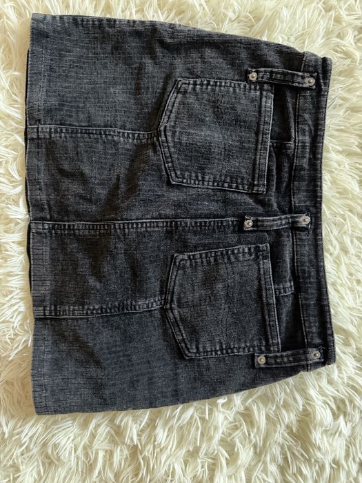 Black Jean Skirt - XS
