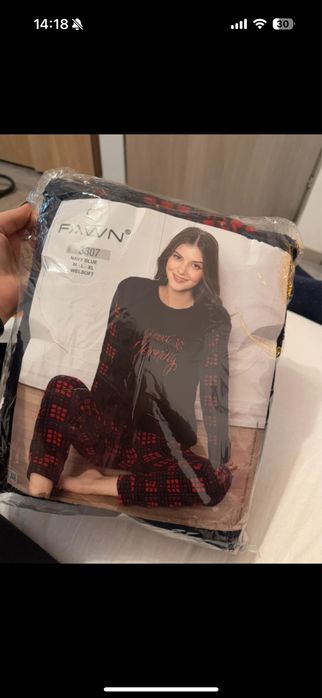 Set pijama groasa 2 piese, marimea S