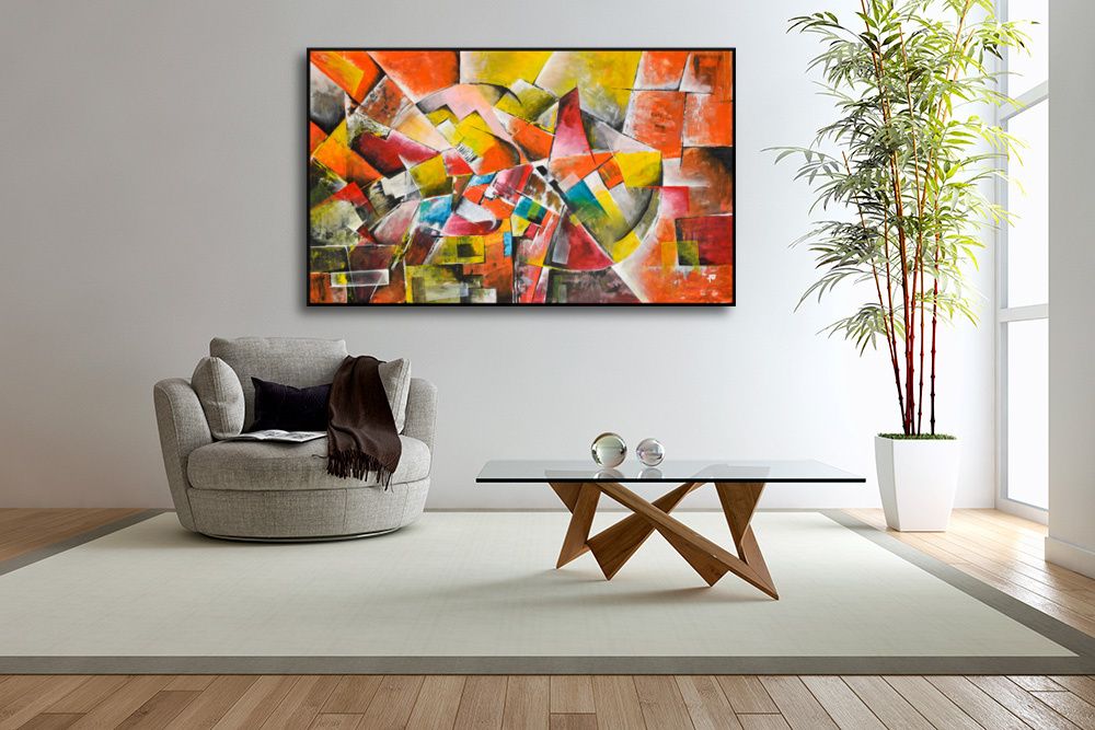 абстрактни картини ръчно рисувани с акрилни бои