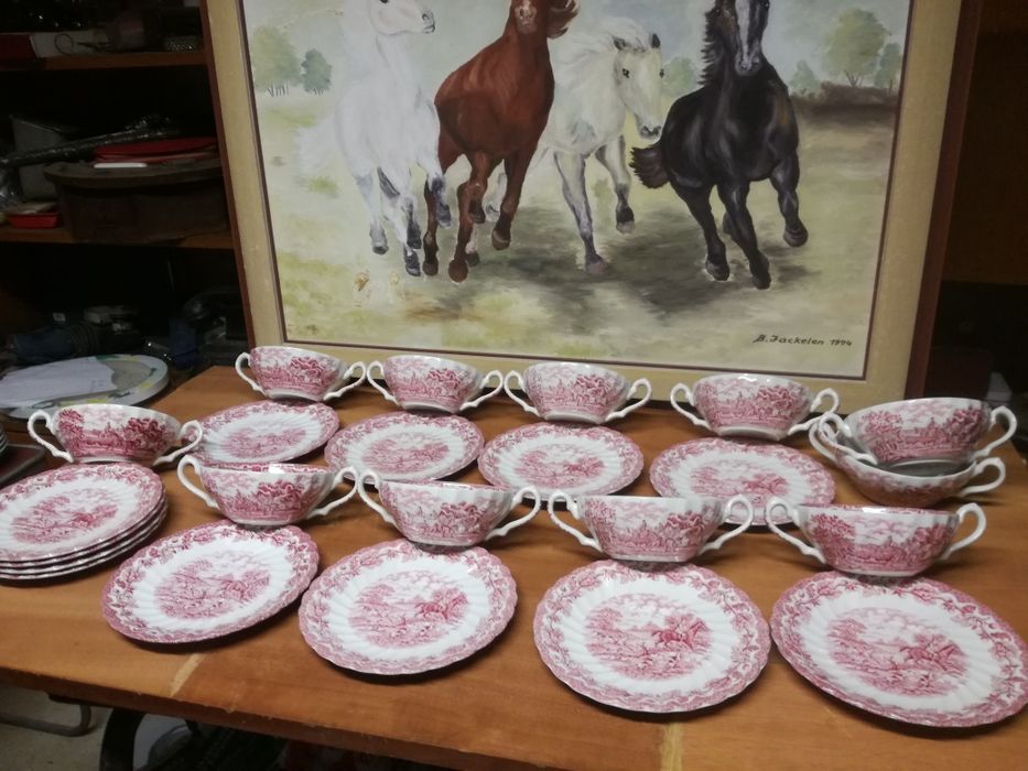 Myotts Country Life Staffordshire England 23броя порцеланов сервиз