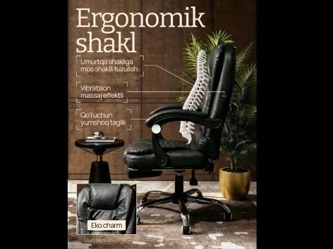 Ofis kreslo. Baseke ushin massajli kreslo.