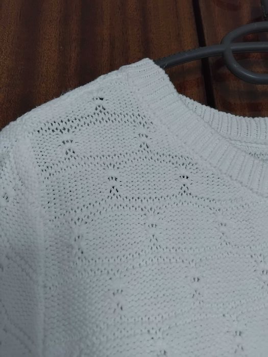 Снежнобяла блуза с дантела TOGETHER