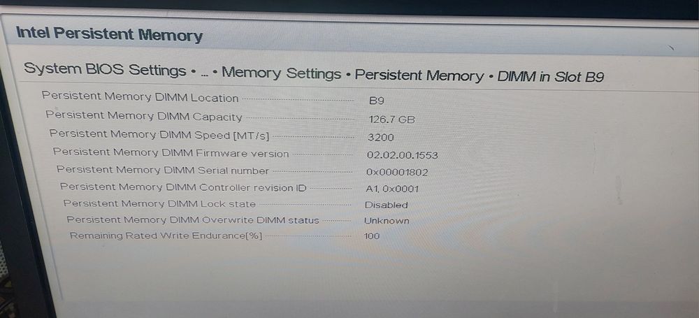 Modul 128Gb Intel Persistent Memory Barlow Pass 3200MHz - Pt Gold/Platinum Gen3