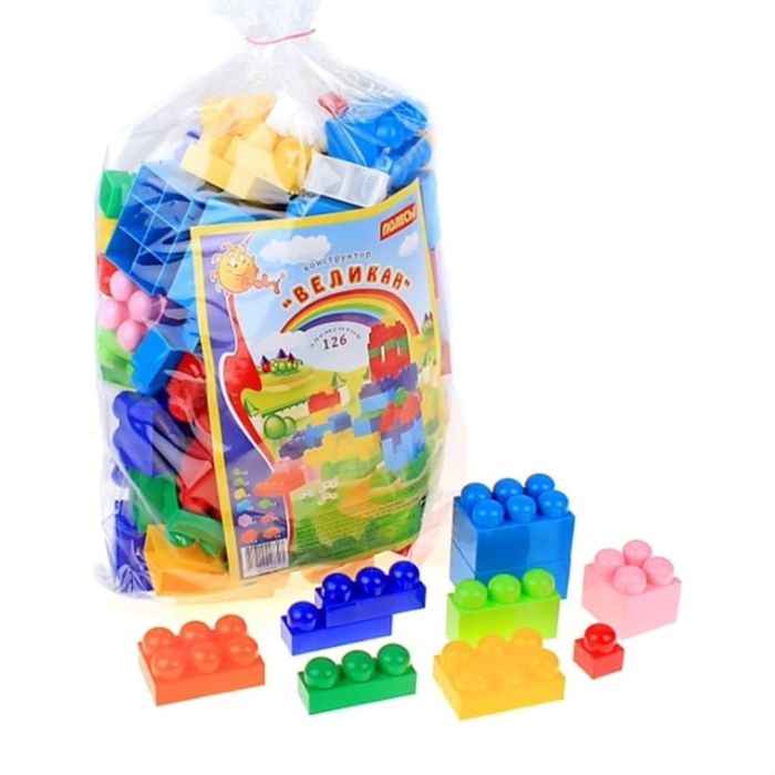 Конструктор “Великан”. 126 элементов.