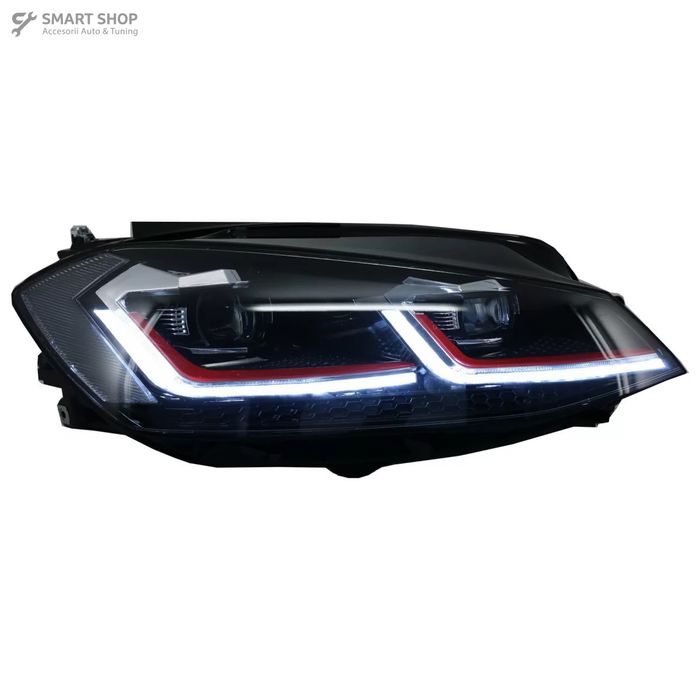 Faruri LED compatibil cu VW Golf 7.5 VII (2017+) GTI Look cu Semnal Dinamic