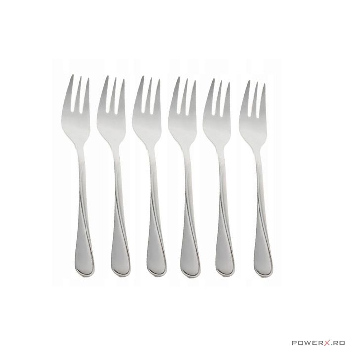 Set furculite pentru desert, 6 piese, inox lustruit, Kinghoff