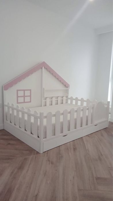 Pat montessori + saltea + 3 lenjerii