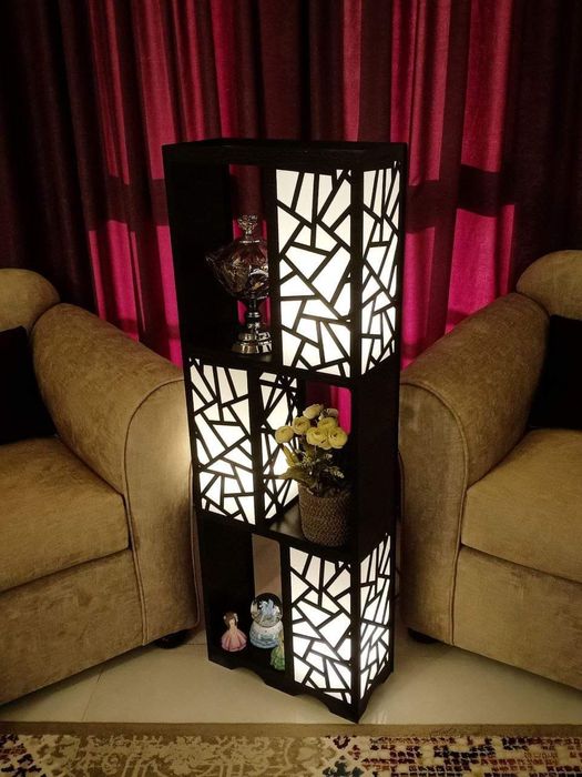 Полка светильник, декоративная на заказ. МДФ, ночник