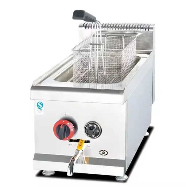 Friteuza alimentare pe gaz LPG(gaz butelie),15L, cu robinet scurgere