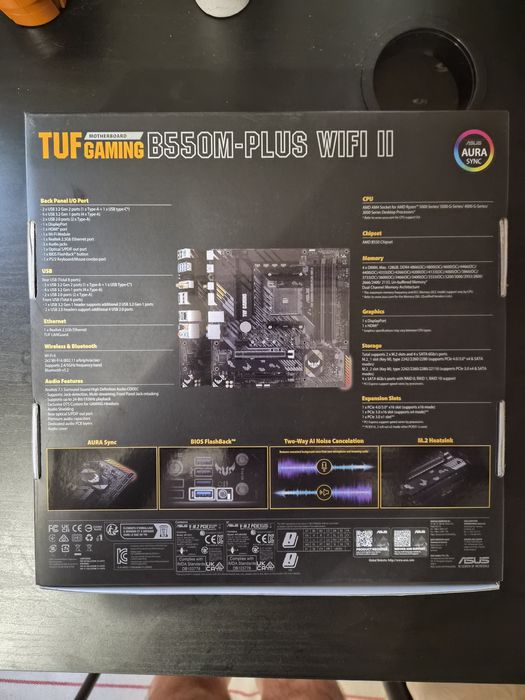 НОВА ASUS TUF Gaming B550M-Plus WiFi II – Фабрично запечатана – ГАРАНЦИЯ!