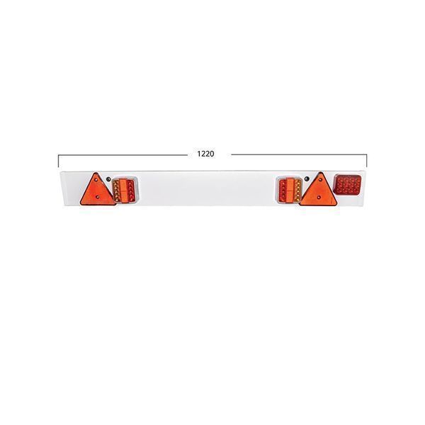 Греда за ремарке 1220 мм, 2x led лампа, 1x led лампа за мъгла, 2x свет