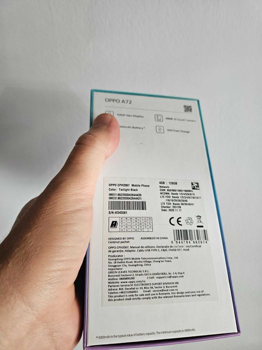 Oppo A72 128 Gb 4 Gb nou la cutie.