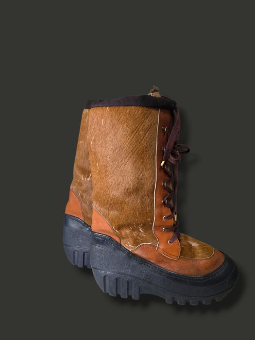 Италиански ловни ботуши от естествена кожа и косъм – Snow-Cat подметка