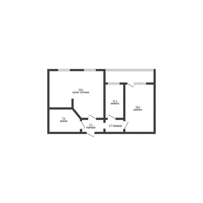 3-комнатная Садовая 100