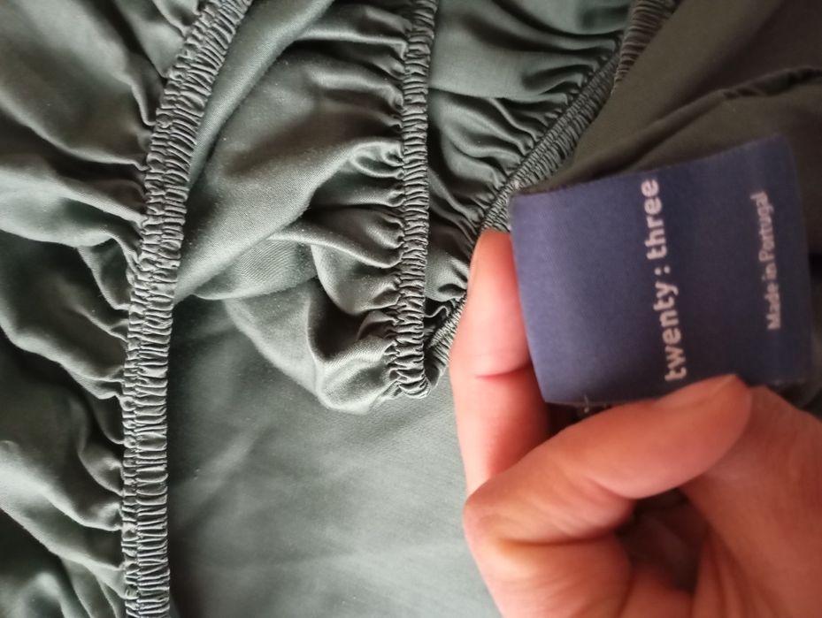 Cearceaf cu elastic verde elegant 2/2.20 m