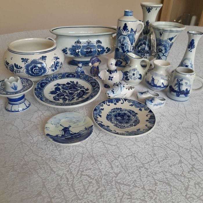 Колекция автентичен холандски порцелан Делфт / Delft Blue – лот