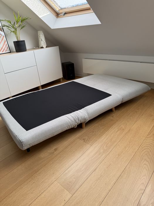 Set 2 fotolii textile extensibile gri deschis 103x191 cm