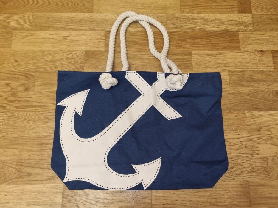 Geanta de plaja / sacosa de cumparaturi cu ancora Sea Club