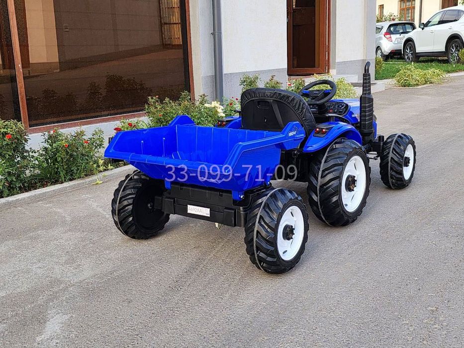 Детская машина Синий Трактор 24V с подъёмником и лопатой