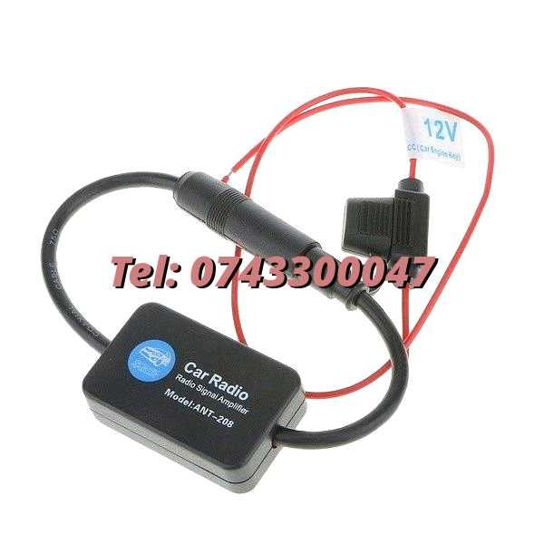 Amplificator Pentru Semnal Antena Radio, Auto Fm 12V