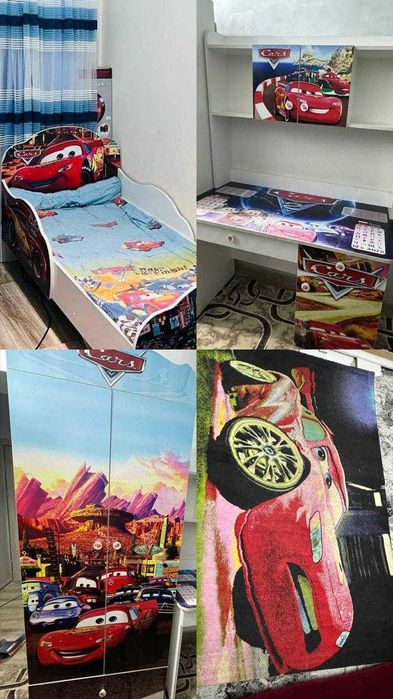 Шкаф, кровать, стол, палас. Весь комплект для комнаты ребенка!