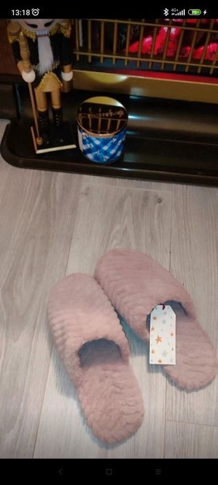 Papuci de casă din pluș, diferite culori, îmblăniți interior, 36-37-38