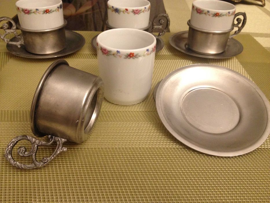 Vintage. Немски сервиз за кафе с подстакани. Чаши/халби за бира.