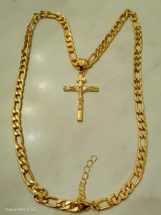 Lănțișor cu cruce placat 18k
