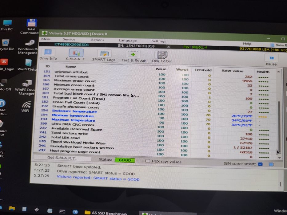 Ssd Crucial Bx200 480gb 100%