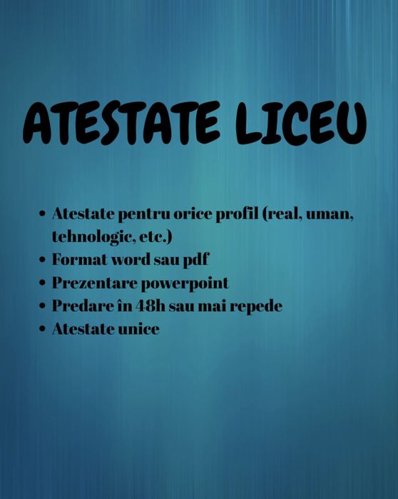 Atestate de liceu