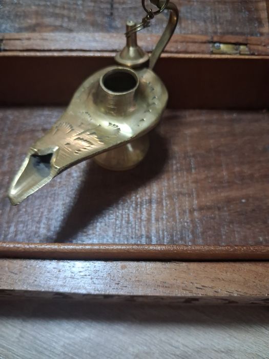 Брошка Винтидж италианска микромозайка  лампа на Аладин