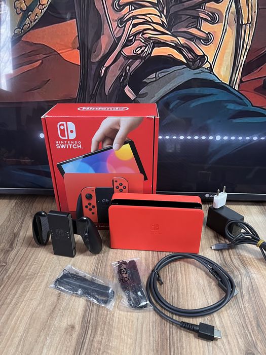 Прошитая Nintendo Switch Oled Kaspi Red, 0-0-12