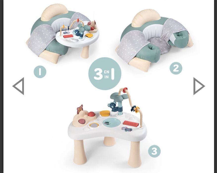 Smoby -Литъл: Детско столче и масичка за игра 3 в 1