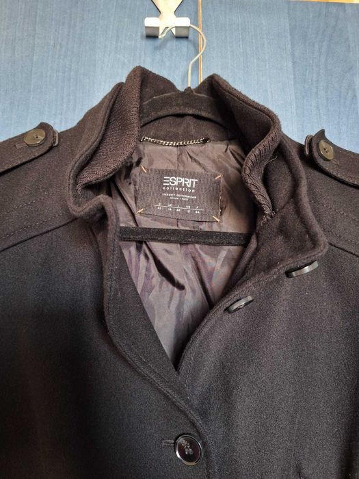Palton damă Esprit Collection negru cu cordon mărimea 42 (L)