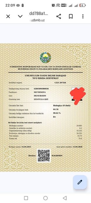 Kimyo va biologiya fanlaridan onlayn Repititor kursi