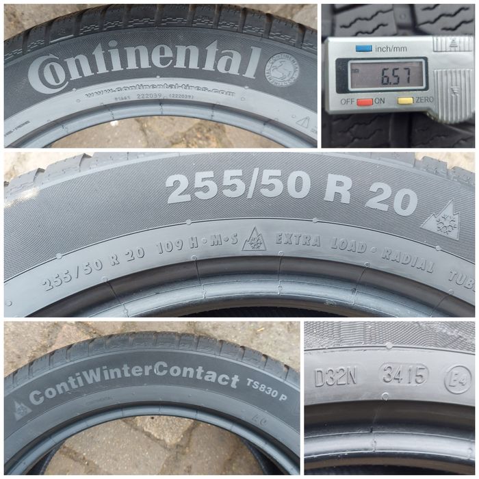 O bucată 255/50 R20 M+S iarnă - una Bridgestone Continental Pirelli