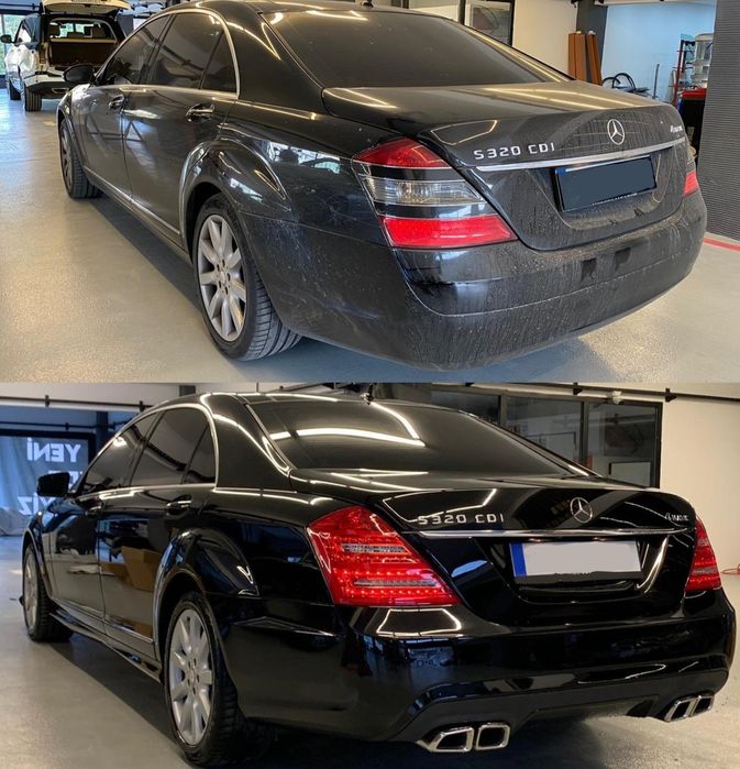 W221 Facelift S63 S65AMG пакет предна броня задна прагове накрайници