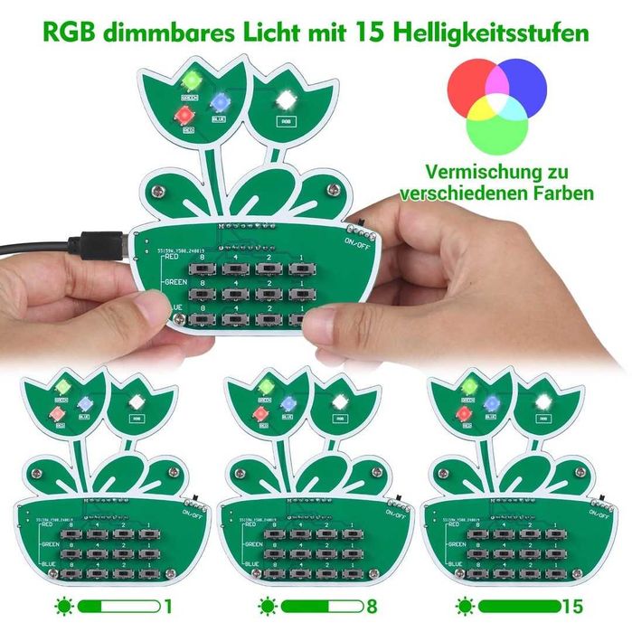 Kit de lipire, variator electronic LED WS2812B RGB