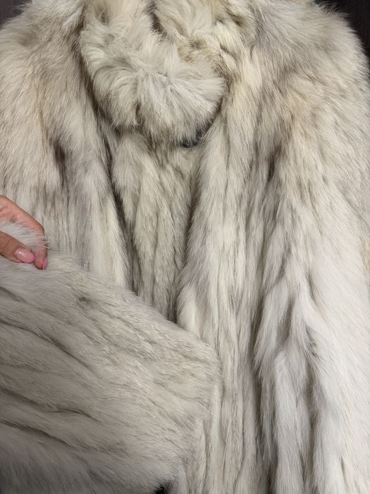 Blană naturală din vulpe polară, vintage